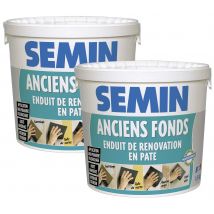 Lot De 2 Enduits De Rénovation Pour Les Supports Irréguliers Anciens Fonds Semin - Spécial Toile De Verre, Carrelage... - Intérieur/extérieur - 1,5 Kg