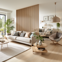 Cloison Claustra Chêne Clair Ajouré 11 Lames - H 249,5 X L 120 X P 7 Cm - Par Ad Lyon Groupe - Bricoman