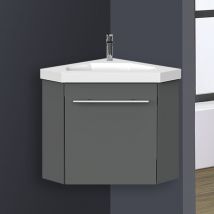 Meuble De Salle De Bain En Forme De Pentagon Anthracite 39,5 X 39,5 X 42 Cm - Bricoman