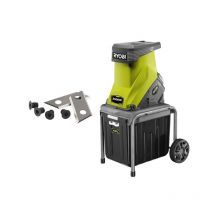 Pack Ryobi Broyeur De Végétaux 2500w Rsh2545b - Jeu De 2 Lames Pour Broyeur Rac351 - Bricoman