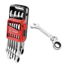 Pochette Jeu De Clés Mixtes À Cliquet Articulée (10 Clés) - Facom 467bf.jp10pb - Bricoman