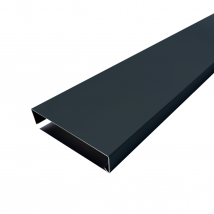 Couvertines D'Acrotères Plates - Gamme 200 - Aluminium Prélaqué 15/10, Couleur - 9005s, Longueur - 2000mm - Bricoman