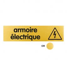 Plaque De Porte Armoire Électrique - Classique Or 170x45mm - 4492223 - Bricoman
