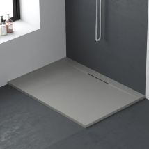 Receveur De Douche 85 X 100 Cm Extra-plat En Résine Minérale Lyra Gris - Tecnomat