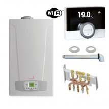 Chaudière Gaz Condensation Initia + Duo Chappée 25 Kw Complète (ventouse + Douilles + Dosseret) Avec Thermostat Connecté - Bricoman