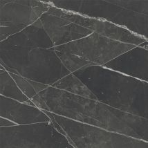 Carrelage Sol / Mur Effet Marbre Noir 120x120 Cm - Scultorea Dark Diamond J455 - Bricoman