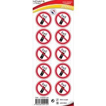 Planche 10 Pictogrammes Ø 40mm - Téléphone Céllulaire Interdit - 4250120 - Bricoman