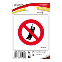 Stickers Adhésif - Interdit Aux Téléphones Mobiles - 4230870 - Bricoman