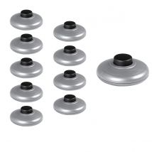Lot De 10 Interrupteurs À Pied Pour Luminaire - Argent - Zenitech - Bricoman