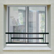 Barre D’appui 3 Lisses Pour Fenêtre 165 Cm (cote Tableau) – Acier Rond D40 Mm – Prépeinte Noir – Fixation Par Scellement - Bricoman