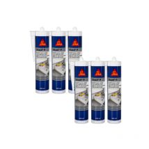 Lot De 6 Mastics Silicone Universel Sika Sikasil-p Marine - Blanc - 300ml - Bricoman