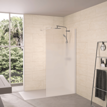 Paroi De Douche Kinedo Solo 6+ Sérigraphie Cosmos Xl 120 Cm Profilé Blanc Grainé - Tecnomat