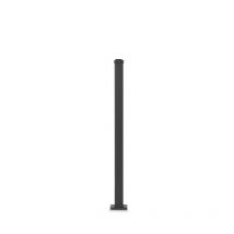Poteau Aluminium Tradition Style Ferronnerie Sur Platine Avec Chapeau H 86.5 Cm Noir - Bricoman