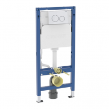 Geberit Pack Bâti-support Duofix 112cm + Plaque De Commande Delta20 Blanc Alpin + Fixations Murales (458.134.11.3) - Bricoman