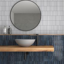 Carrelage Mur Premium Blanc Mat Kit-kat Mosaic White Matt 11,5x23,1cm - Bricoman