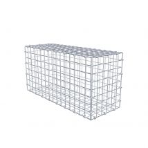 Gabion En Acier Galvanisé 80x40x30cm (lxhxp), Mailles 5 X 5cm, Anneau En Spirale, Cage Métallique Pour Mur Ou Jardin - Bricoman