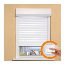 France Combi Volet Roulant Pvc Double Parois - H 1,4 X L 1,2 M - Manoeuvre Electrique Filaire - Blanc - Bricoman
