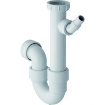 Siphon En Tube Coudé Geberit Pour Éviers, Avec Embout Cannelé Équerre, Sortie Encastrée - Bricoman