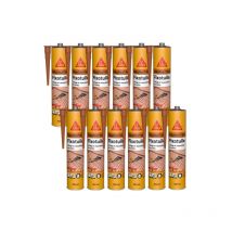 Lot De 12 Mastics Colle Souple Sika Sika Fixotuile - Terre Cuite - 300ml - Bricoman