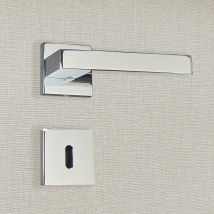 Poignée De Porte Design À Clé Finition Aspect Chrome Brillant Alda - Katchmee - Bricoman