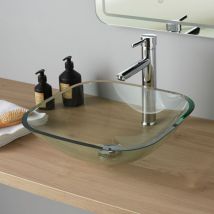 Vasque À Poser En Verre Carrée 42 X 42 - Bricoman