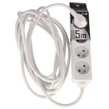 Multiprise Filaire/rallonge Domestique Portable Logan White 4 Prises Avec Mise À La Terre, 5 M Edo777556 Edo - Tecnomat