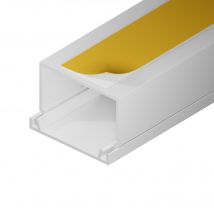 Goulotte De Câbles Goulottes Électriques Autocollante 60x40 2m Blanc Edo - Bricoman