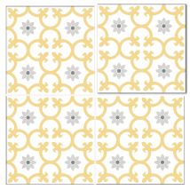 Carrelage Carreaux De Ciment Enigma Jaune 25x25 Cm - Bricoman