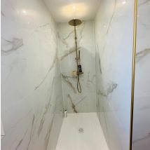 Carrelage Sol Blanc Brillant Poli L.120 X L.60 Cm Royal Gold - Bricoman