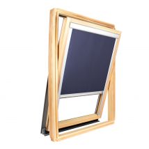 Store Occultant Pour Fenêtre De Toit Velux - Ossature Grise - Compatible Code Dimension Sk08 - Bleu - Bricoman