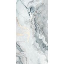 Carrelage Sol / Mur Effet Marbre Framed Aqua L.60 X L.120 Cm Brillant Limcaro - Bricoman