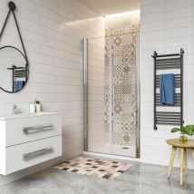 Aica Douche Italienne Receveur 120x90cm Avec Porte De Douche Battante 120cm Hauteur 187cm - Bricoman