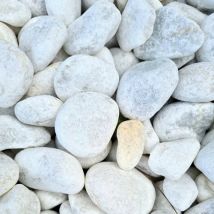 Sac De +/- 1,5t = 20m² Gravier Marbre Blanc Roulé 25/40 - Bricoman