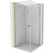 Mexen Mist-h L Duo Cabine De Douche Pivotante 70 X 70 Cm, Transparent, Dorée - 8a5l-070l-070p-50-00 - Bricoman