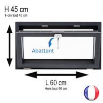 Fenêtre Pvc Abattant 1 Vantail Anthracite H 45 X L 60 Cm Avec Poignée Pour Pose En Neuf - Bricoman