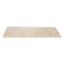 Margelle De Piscine Travertin Beige Mix 1er Choix 120x33x3cm Bord Arrondi - Bricoman