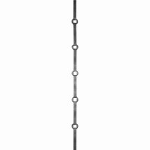 Barre Carré À Trous - Longueur 2000mm - 13 Trous Carre De 20mm - Acier - Bricoman
