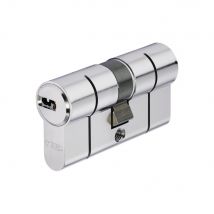 Cylindre D6 Ps 50 X 50 Nickelé Avec Protection Par Pré-casse 5 Clés Réversibles Et Code Card - Bricoman