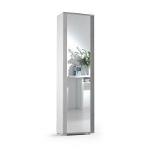 Armoire Haute H 182cm Béton Gris Avec Miroir - Bricoman