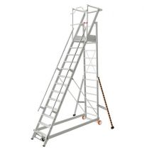 Tubesca - Escalier De Rayonnage Sécurisé En Alu 13 Marches Hauteur Accès 4,83 M Max. - Bricoman