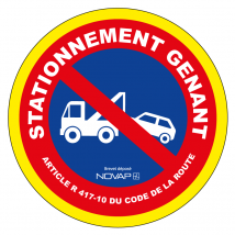 Panneau Stationnement Gênant - Haute Visibilité - Ø 300mm - 4090115 - Bricoman