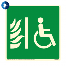 Panneau Photoluminescent Espace D'Attente Sécurisé - Rigide 200x200mm - 4037639 - Bricoman