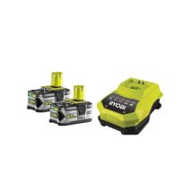 Pack De 2 Batteries Ryobi 18v Oneplus 5.0ah Lithium-ion - 1 Chargeur Rapide Rbc18ll50 - Bricoman