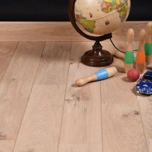 Parquet Massif Chêne Campagne 14mm (400 - 2500 X 120) / Compatible Sol Chauffant / 100% Pefc (made In France) - Bricoman