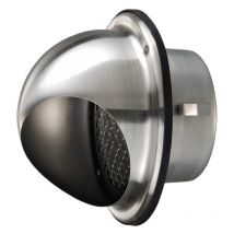 Grille Ventilation Murale Extérieure Ronde À Capot Inox Brossé Vmc Extracteur Ballon Thermodynamique - Diamètre (mm): 100 - Bricoman