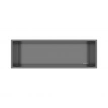 Balneo Niche Murale Wall-box One 90×30×10 Cm Acier Inoxydable Gun Metal Graphite - Bricoman