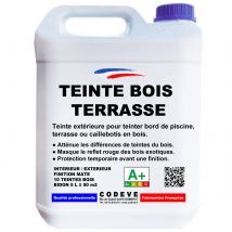 Teinte Terrasse Bois - 5 L - Codeve Bois - Chêne Clair - Pour Teinter Un Bord De Piscine, Terrasse Ou Caillebotis En Bois. - Bricoman