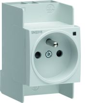 Prise De Courant Modulaire - 2p+t - 16a - Sans Vis - A Voyant - Hager Sns316 - Bricoman