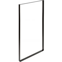 Pied Meuble Rectangle Fixe Acier Mat Noir, 80 Cm - Bricoman