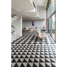 Carrelage Imitation Carreaux De Ciment 20x20 Scenario Tappeto 1 Nero - Bricoman